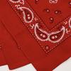 Kakatrend Bandana Red Paisley Adults 100% Cotton Stylish Handkerchief Unisex Large 55cm X 55cm Red