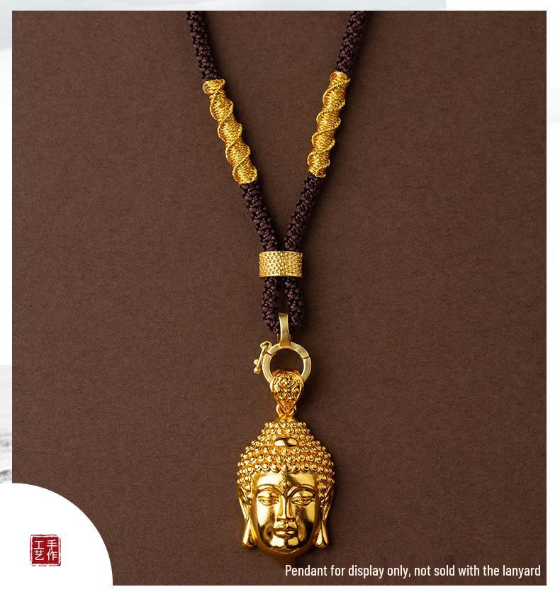 Hand-Woven Adjustable Jade Pendant Lanyard Necklace for Men and Women