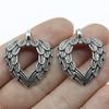 10pcs Charms Heart DIY Jewelry Findings For Jewelry Making Accessories Antique Silver Color Big Heart Charms Pendant