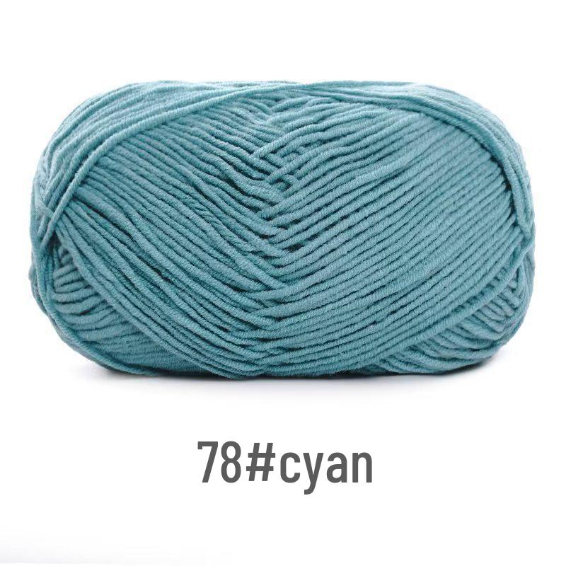 Su He 4-Strand Combed Cotton Yarn for Handmade Knitting: DIY Milk Cotton for Dolls, Cushions, and Blankets.