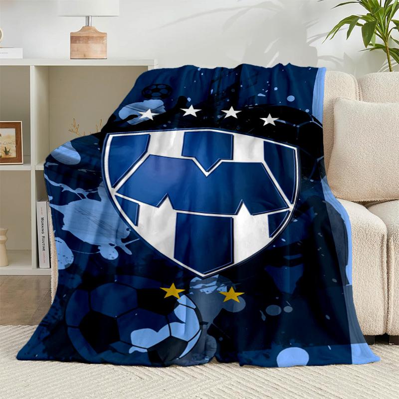1 Stück Fußballverein Wappen Flanelldecke Geschenk, Geeignet für Männer und Frauen, Weich, Ideal für Betten und Sofa, Geburtstags- oder Weihnachtsgeschenk