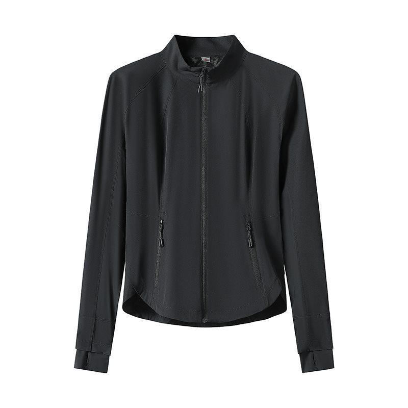 Women's Ice Silk Sun Protection Jacket, Stand Collar Slim Fit with High-Quality YKK Zipper, Thin, Breathable, and Skin-Friendly.