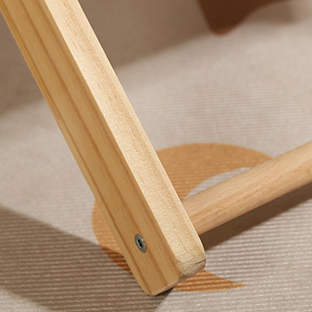 Cat Hammock Bed 4 Gears Adjustable Breathable Wooden Raised Pet Bed for Indoor Kitten Canvas