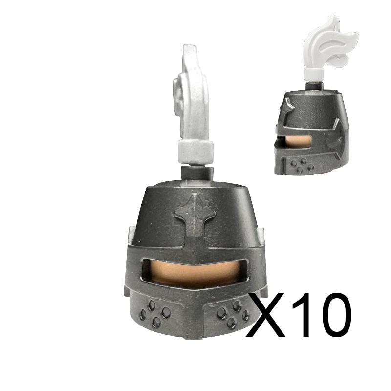 MOC Bausteine Mittelalter Ritter Soldat Actionfiguren Waffen Zubehör Schwert Speer Umhang Weste Helm Rüstung Geschenk Spielzeug Stein