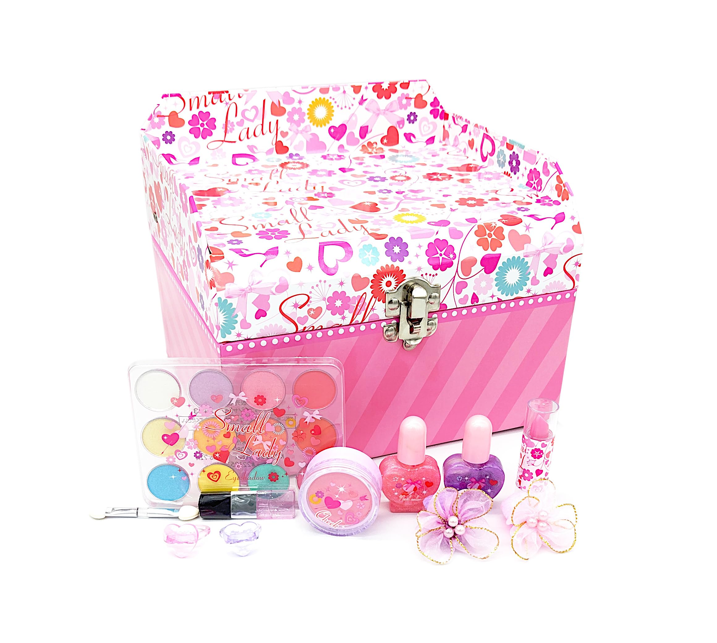

Small Lady Dresser Cosmetic Box Set Kids Nail Girls Kids Cosmetics (Makeup Gift)
