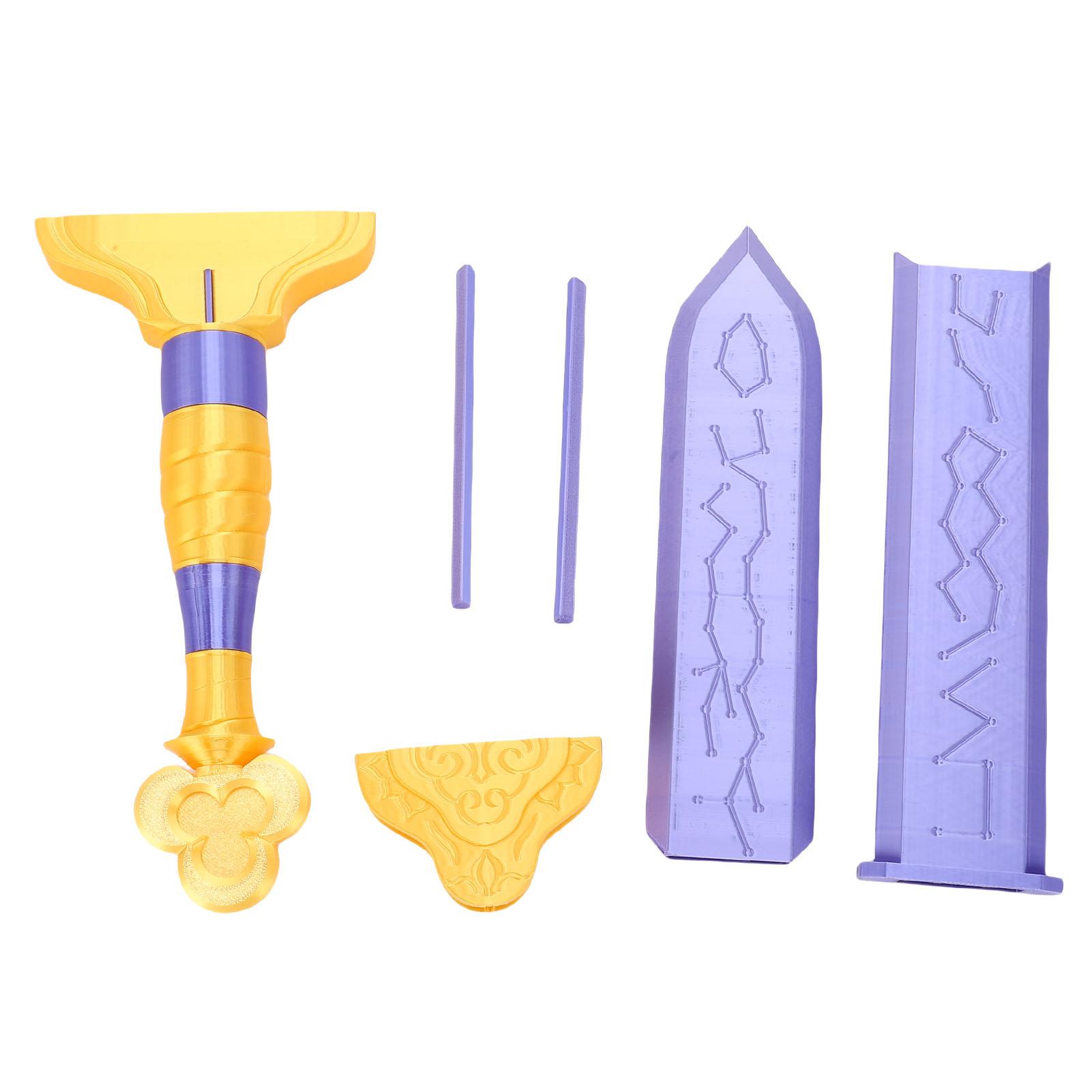 3D Printing Sword PLA Role Playing Sword Cosplay Costume Prop for Collection Festival Holiday Gifts Yellow Blue Sword Prop