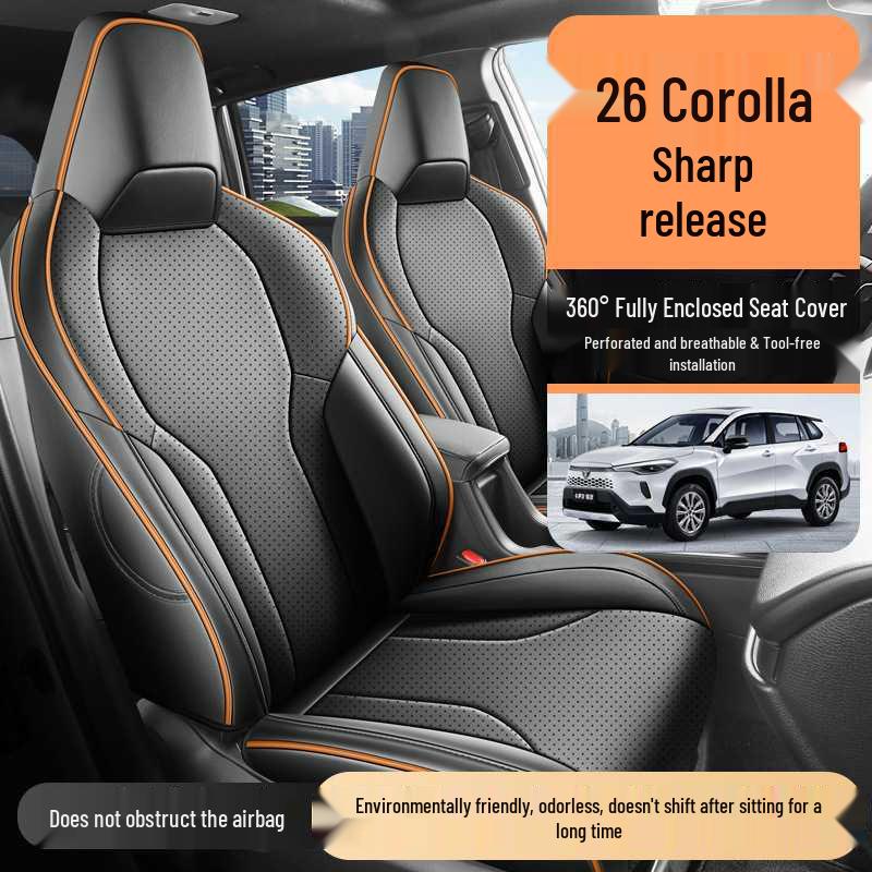 Toyota Corolla Ruifang Seat Covers: 26 Models, All-Season, Full Leather Wrap, Universal Cushion Cover.