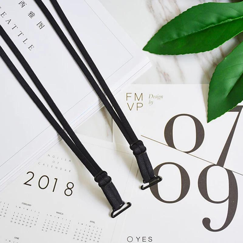 

Женский регулируемый плечевой ремень с двумя плечами, 2 шт., черный эластичный ремень для бюстгальтера, разноцветное нижнее белье 1Pair