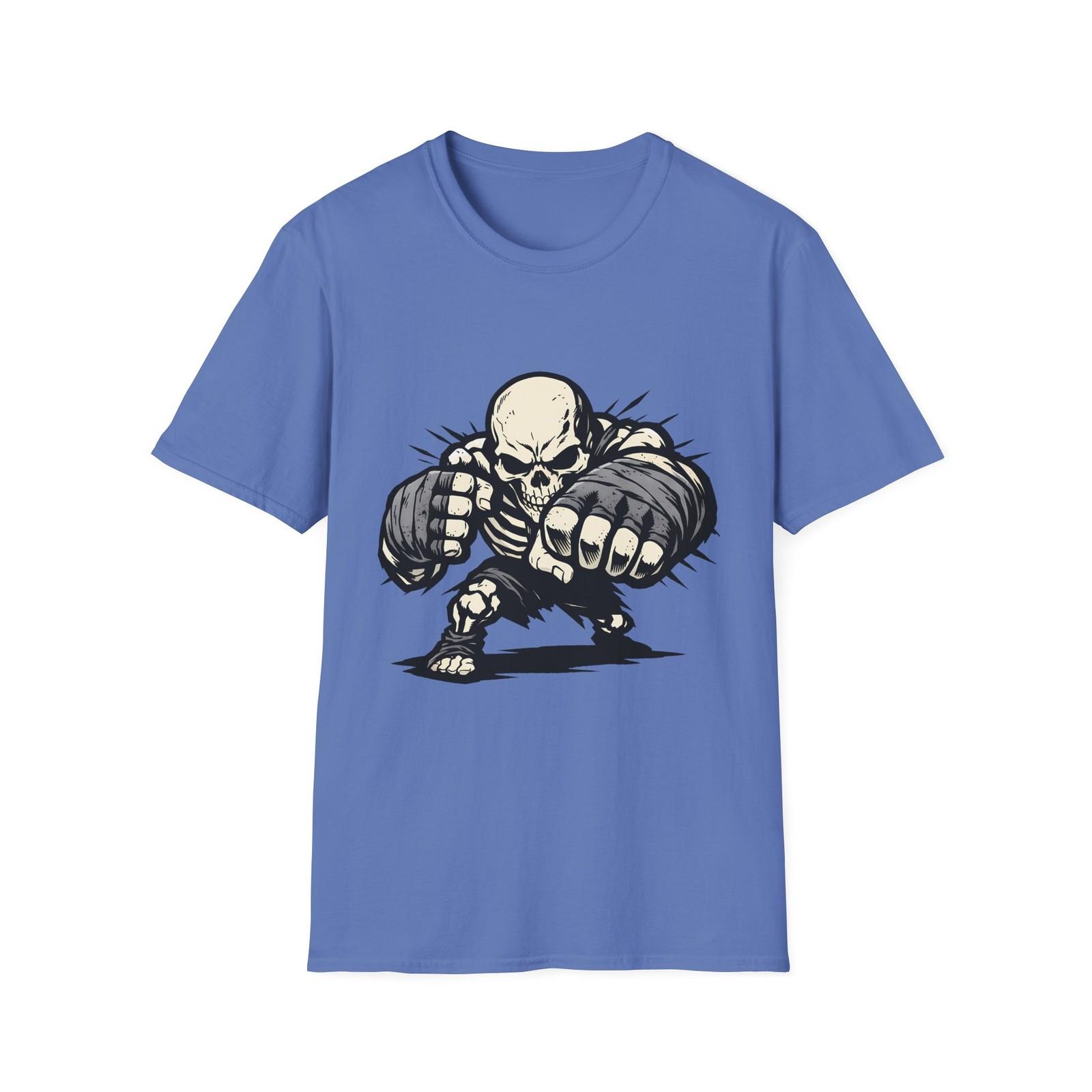 Unisex Softstyle T-Shirt Skeleton Boxer Punch Boxing Fight Gloves Knockout S разноцветный