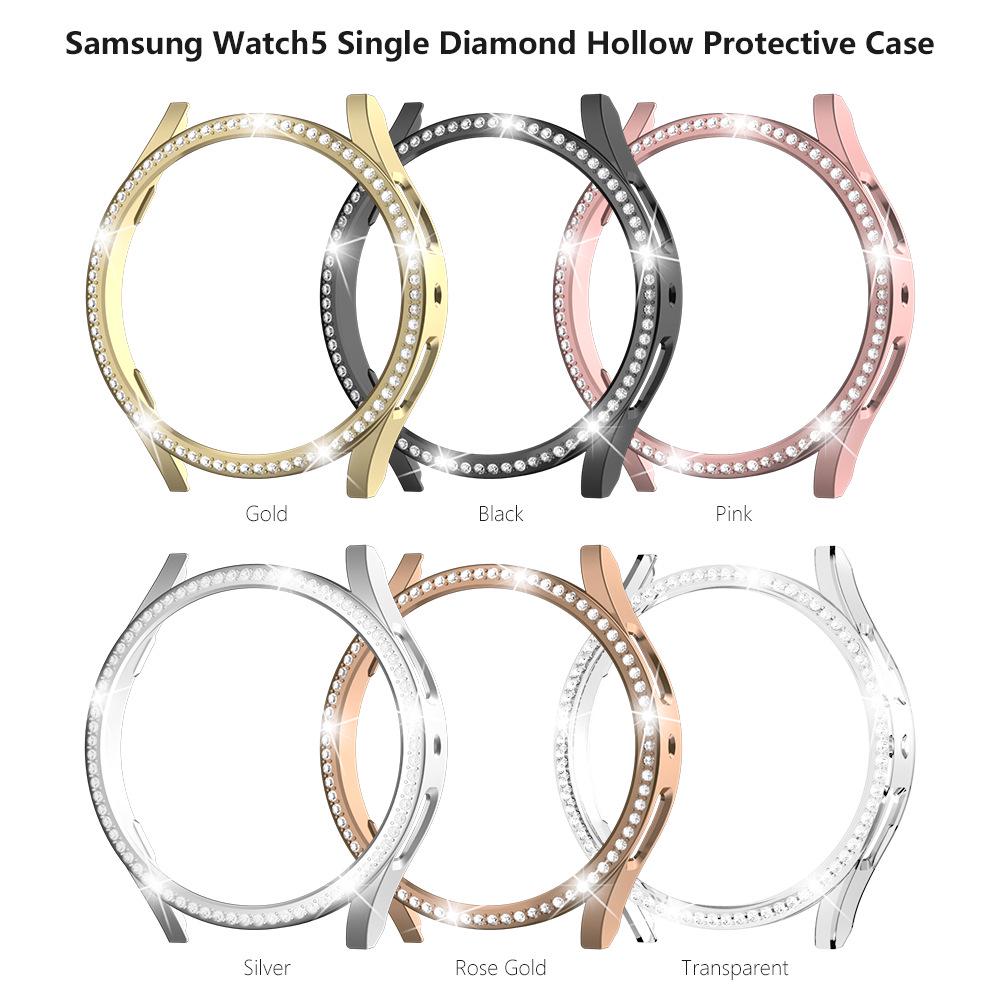 Samsung Galaxy Watch 5/4 Single Row Diamond Hollowed-Out Protective Case