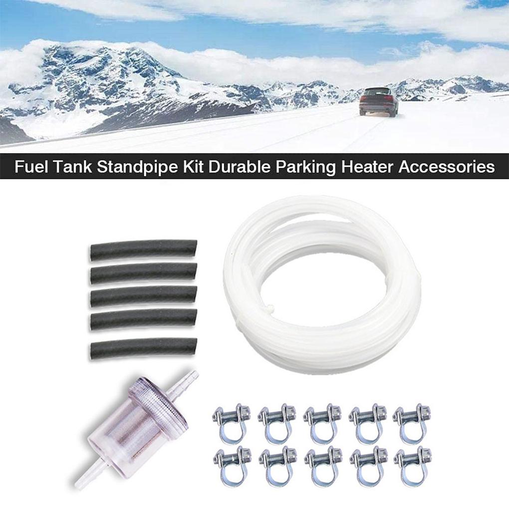Diesel Heater Inline Fuel Filter Hose Clip Pipe Line Kit Replace Parking Heater Fuel Tank Hose Clip Kits 4M Leakproof