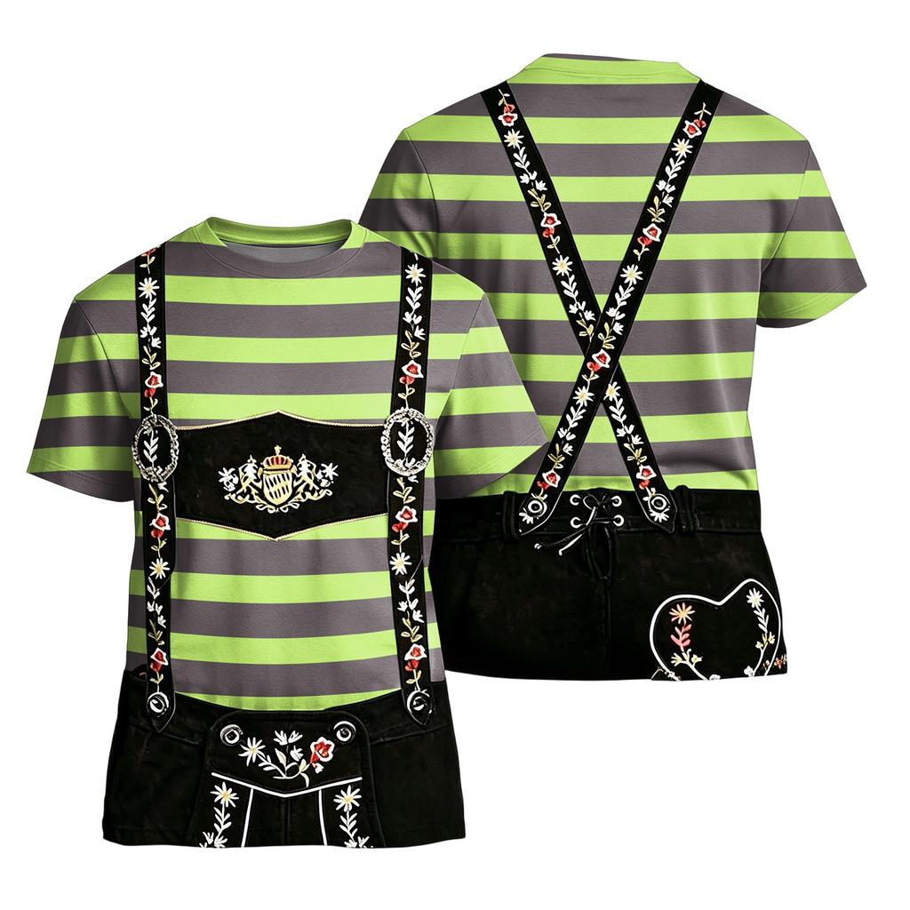 Men's Oktoberfest Vintage Print Short Sleeve T-Shirt Relaxed Fit Summer