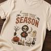 Tis The Season Halloween Shirt and Kids Tshirt, Vintage Spooky Season Tee, Ghost Skeleton Pumpkin Graphic Tee, Retro Halloween Shirt and Kids Tshirt