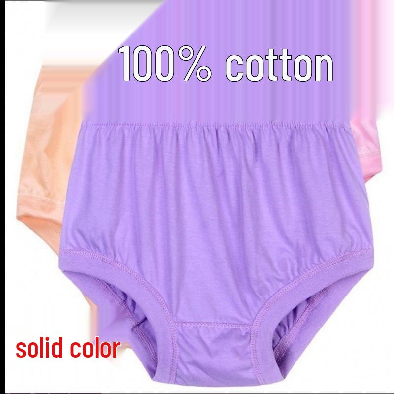 High-Waisted Cotton Briefs for Women - Plus Size, Loose Fit, Comfortable for Middle-aged and Elderly