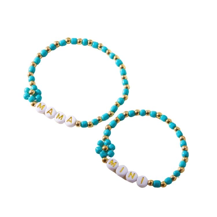 Pair Of Resin Beaded Bracelets Unique Wristband For Versatile Fashion Statements Heart Beaded Stackable Wrist Jewelry