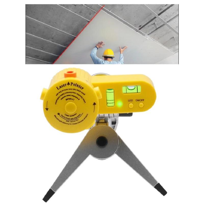 Multi-function Laser Level Horizontal Vertical Line Tool Yellow Cross Line Laser Leveler with Tripod Tile Tool