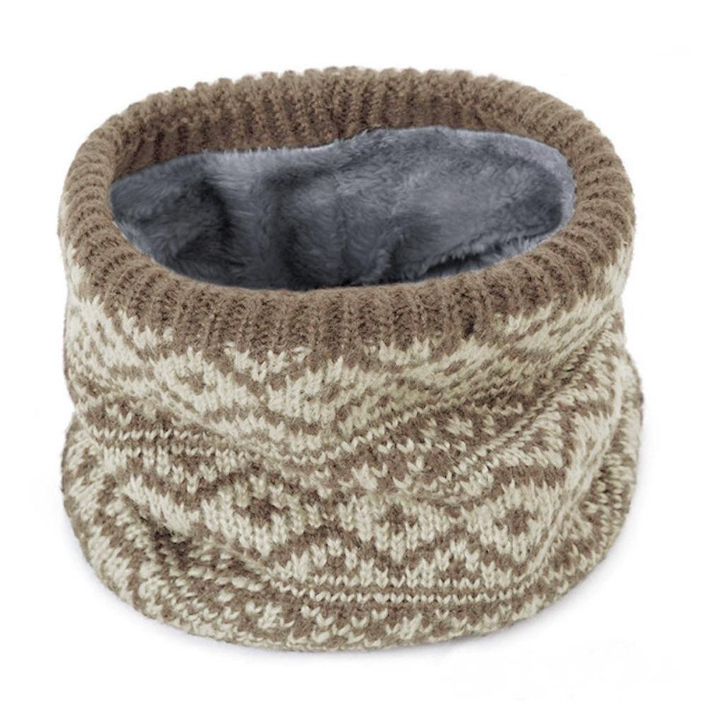 Thick Winter Knitted Scarf Snowflake Warm Neck Warmer Sport Scarf Fleece Muffler  Women