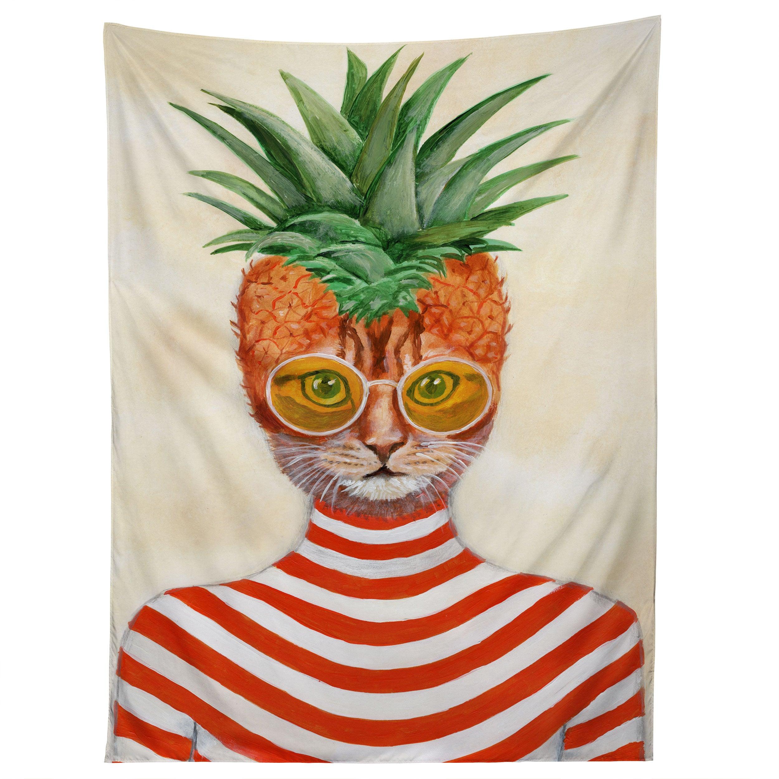 PINEAPPLE CAT tapestry 75x100