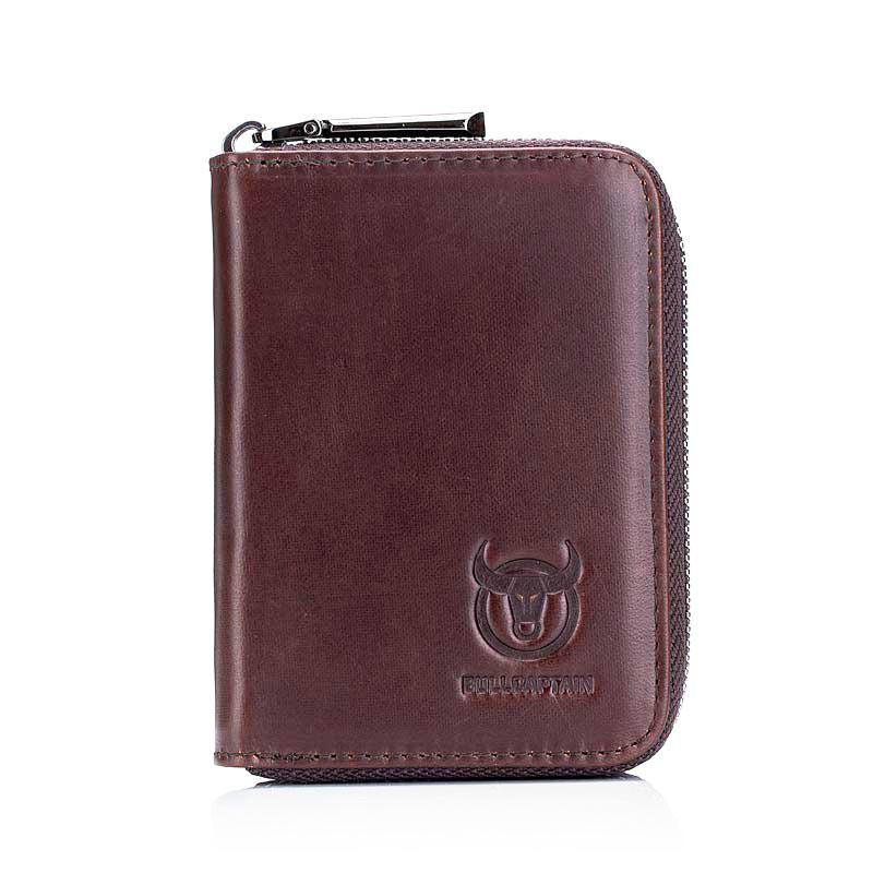 Men's Wallet Made of 100% Genuine Leather, Short, Multifunctional, Small Driver's License, Zero Wallet, Anti-theft and Anti Brushing
