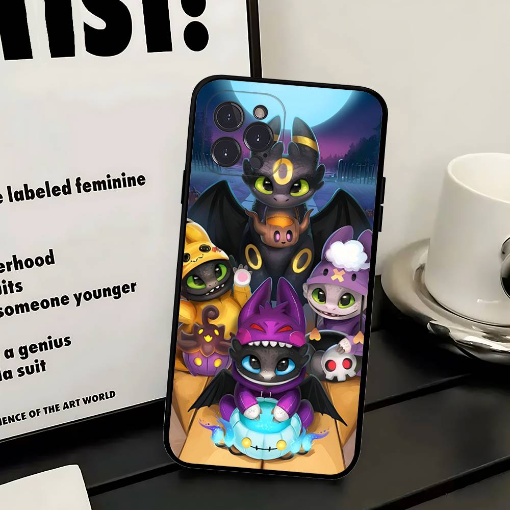 

Lovely Couple Toothless Fury Dragon Phone Cover Case For IPhone 13 12 11 17 Pro Max 17 15 16 14 Plus 17Air iPhone 12 pro