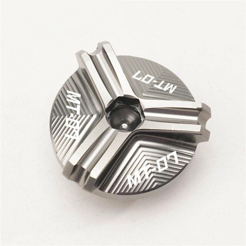 For Yamaha MT07 TRACER MT-07 2014-2022 Motorcycle Cylinder Cover Front Rear Brake Fluid Reservoir Cap Oil Filler