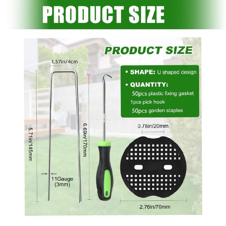 50Pcs U Shape Spikes Landscape Fabric Pin Stake Garden Stake Outdoor Plant Cover Spikes For Outdoor Yard Pathway Farm