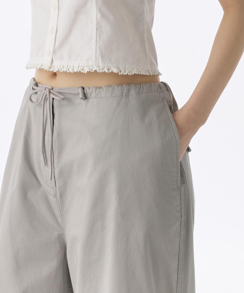 MUSINSA STANDARD WOMAN Women'S Cotton Parachute Pants [Light Gray]