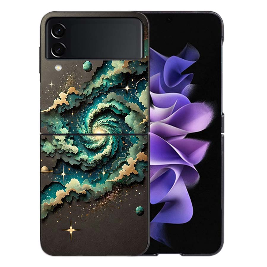A Stunning 3D Paper Art Masterpiece Coque For Samsung Z Flip7 6 Galaxy Case Shockproof Z Flip5 Z Flip3 4 5G Hard Cover Phone TP