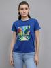 Women Regular Fit Blue Top