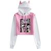 Cross Fanma Baki the Grappler Cat Ear Color Block Hoodie with Velvet Lining.