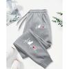 Dog Red Heart Electrocardiogram Printing Printed Woman Pant Street Soft  Sweatpants Sport Fashion Trousers Autumn Pants