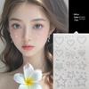 Concert Face Stickers: Five-Pointed Star, Blue Heart, Bowknot, Glue-Free Rhinestones for Makeup