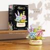 Romantic Floral Building Blocks Flower Potted Roses and Sunflowers Assembled DIY Flower Potted Toys Girls' Valentine's Day Gift