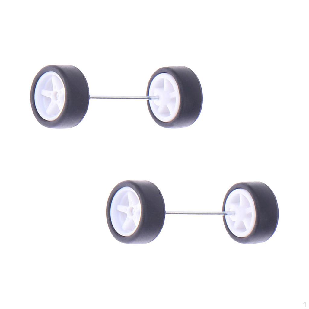 1/64 Scale Alloy Wheels And Tires Set for RC Car Models with Rims