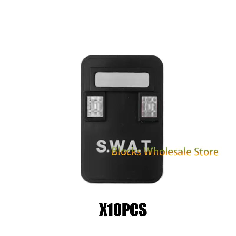 

MOC Военный спецназ Полицейский Солдат Пуленепробиваемый щит Строительные блоки Кирпичи Фигурки Армейское оружие DIY Аксессуары Кирпич Детские игрушки