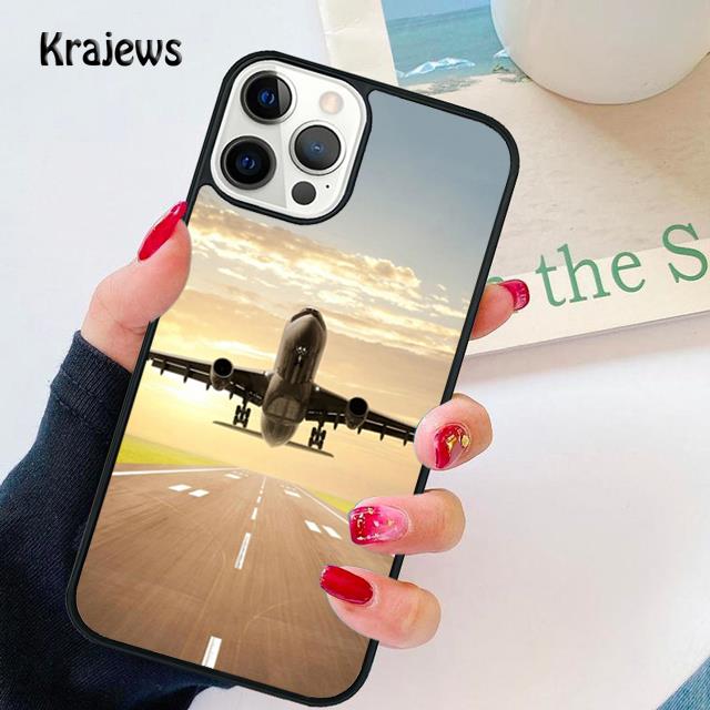 

Airplane Plane Travel Soft Phone Case For iPhone 17 Air 16 15 14 Ma Plus 11 12 13 Pro Ma Phone Cover coque Fundas iPhone 13