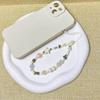 Sweet Pink Star Beaded Phone Charm Strap Pendant Korean Bracelet For Iphone Accessories Hanging Rope Girl Jewelry Cord