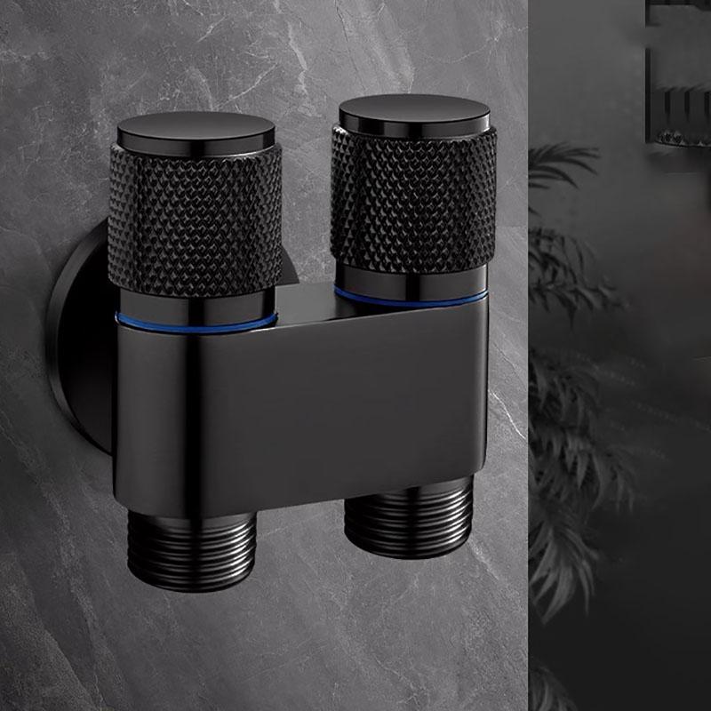 G1/2 1 In Två Ut Dubbelkontroll Tvättmaskinskran Toalett Vinkelventil Tvättmaskin Toalett Stoppventil Badrumsdelar