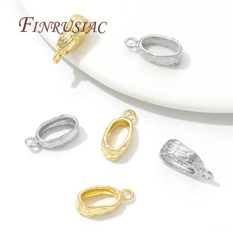 5/10pcs/lot 18K Gold Plated Pendant Connectors Bail Clasps Brass Pendants Clip Pinch For DIY Necklace Jewelry Making Supplies