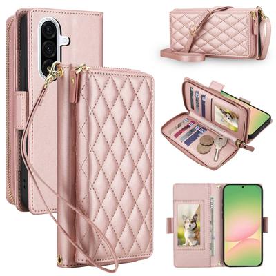 Crossbody Wallet Case for Samsung Galaxy A57 A56 A55 A54 A37 A36 A35 A26 A25 A17 A16 A15 RFID Blocking Zipper Flip Cover