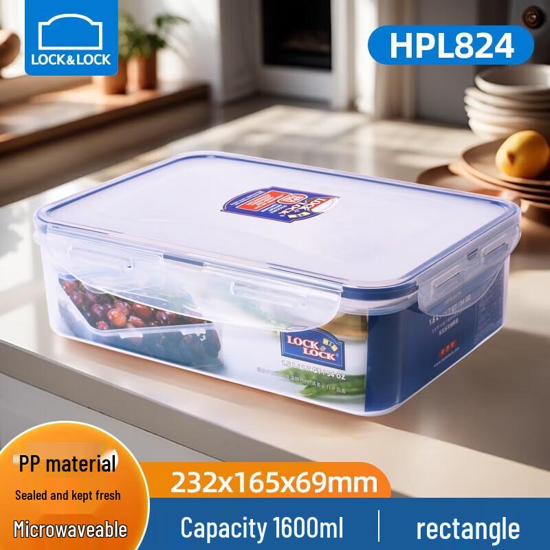 Lock&Lock Rectangular 1600ml Microwave-Safe Food Container