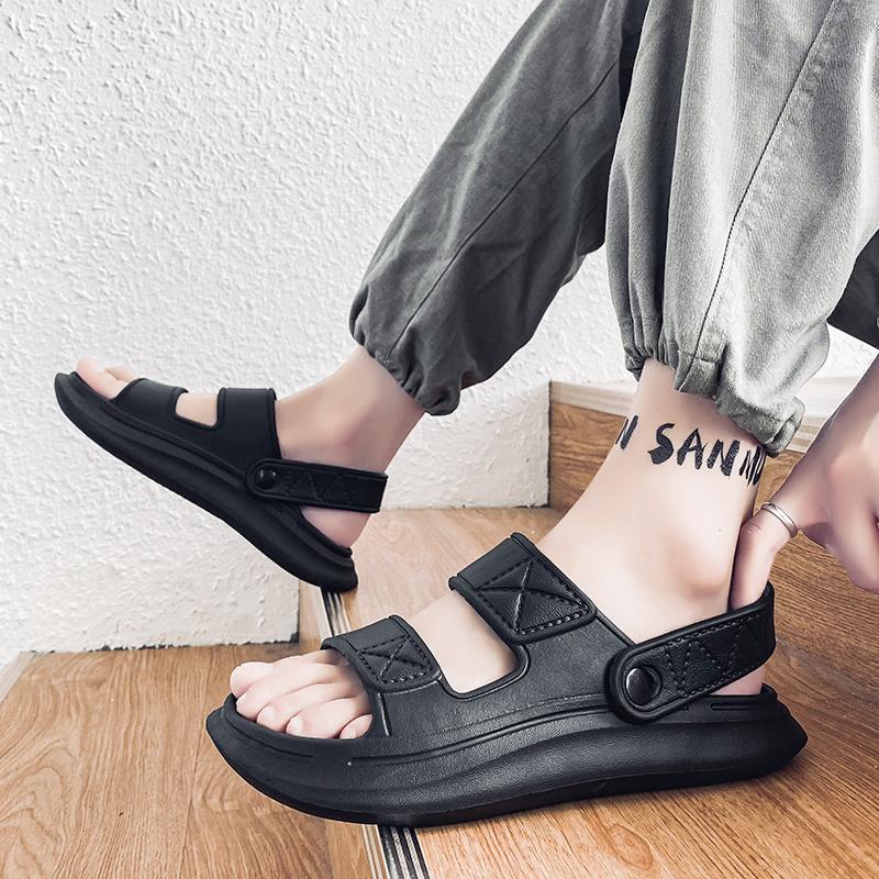Mode Herren Strandsandalen 2024 Sommer Gladiator Herren Outdoor Schuhe Römische Herren Freizeitschuhe Flip Flops Große Größe 45 Hausschuhe Flach
