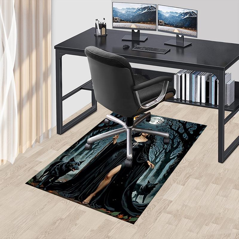 1pc Moonlit, Witchcraft Carpet Anti Slip Polyester Floor Mat for office.Bedroom