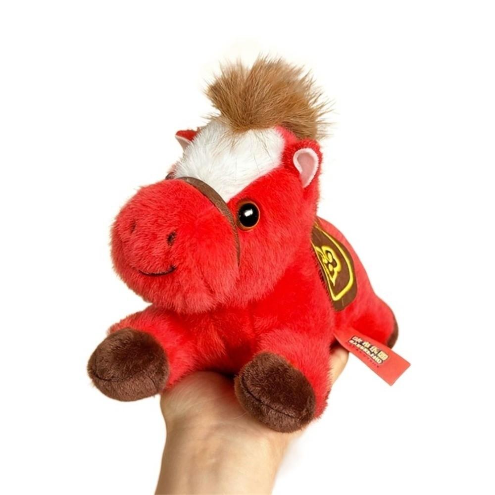 Soft Stuffed Zodiac Horse Vibrant Colors Lucky Mascot Plush Pony Doll  Chinese New Year