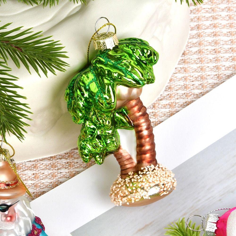 Bunte Weihnachtskugeln Glas Bemalt Weihnachtsbaum Anhänger Szenenanordnung