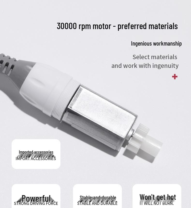 High-Speed 35000 RPM Nail Drill for Polishing, Carving & Cuticle Removal - Stable, Quiet, No Vibration