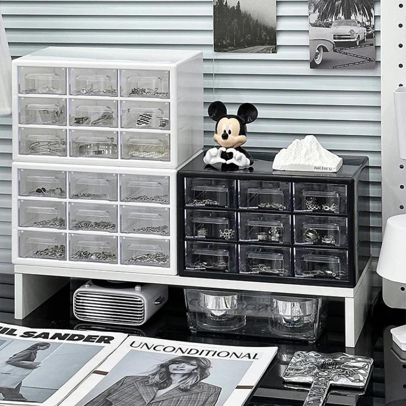 Plastic Drawer Jewelry Organizer Box Household Women Necklace Earrings Miniature Storage Display Boxes Makeup Jewelry Ornaments Organizers Boxes Gifts