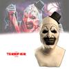 Gruselige Halloween-Clownmaske Kopfschmuck für Cosplay und Partys Schreckliches weißes Latex
