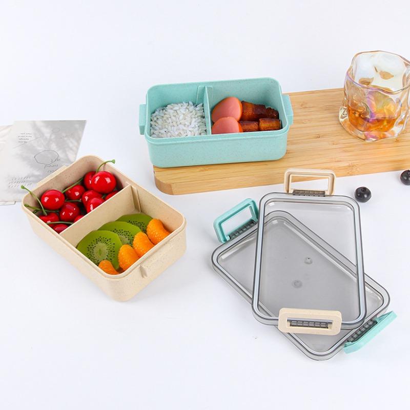 Wheat Straw Tableware, Lunch Boxes, Compartmentalized Preservation Boxes, Bento Boxes, Portable Lunch Boxes, Student Lunch Boxes