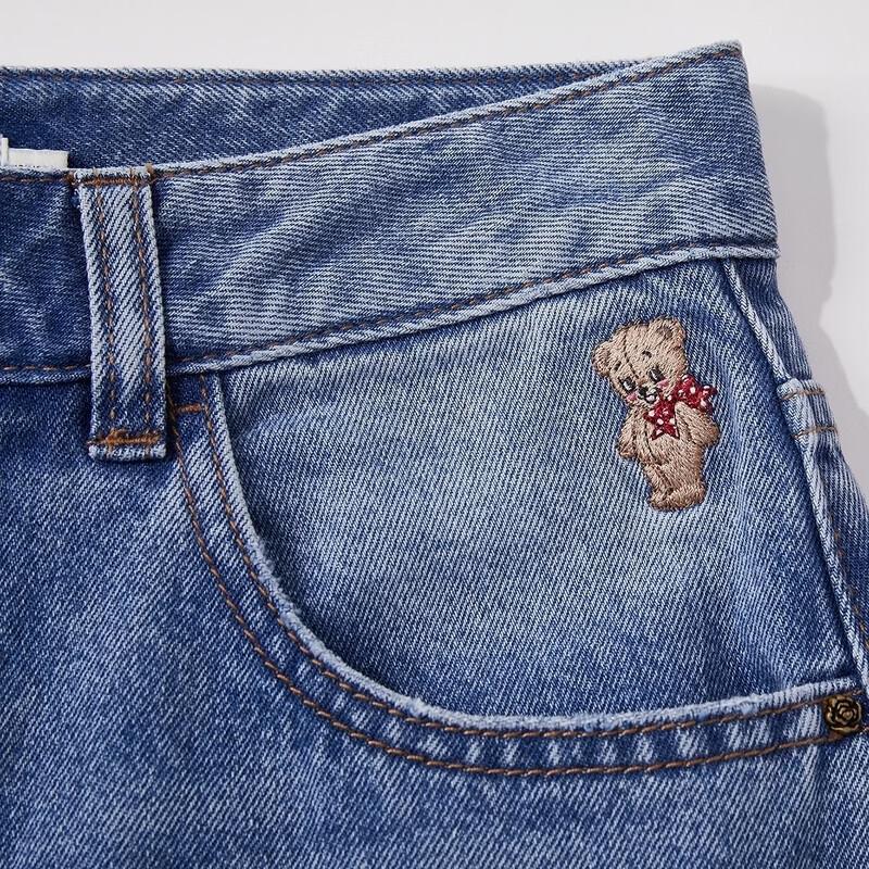 Teenie Weenie Women's Cartoon Bear Denim Pants